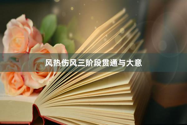 风热伤风三阶段贯通与大意
